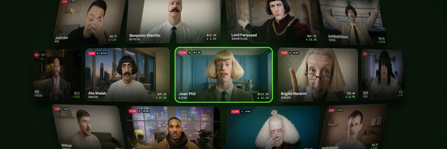 A wall of fictional livestream personalities from the streamoors world